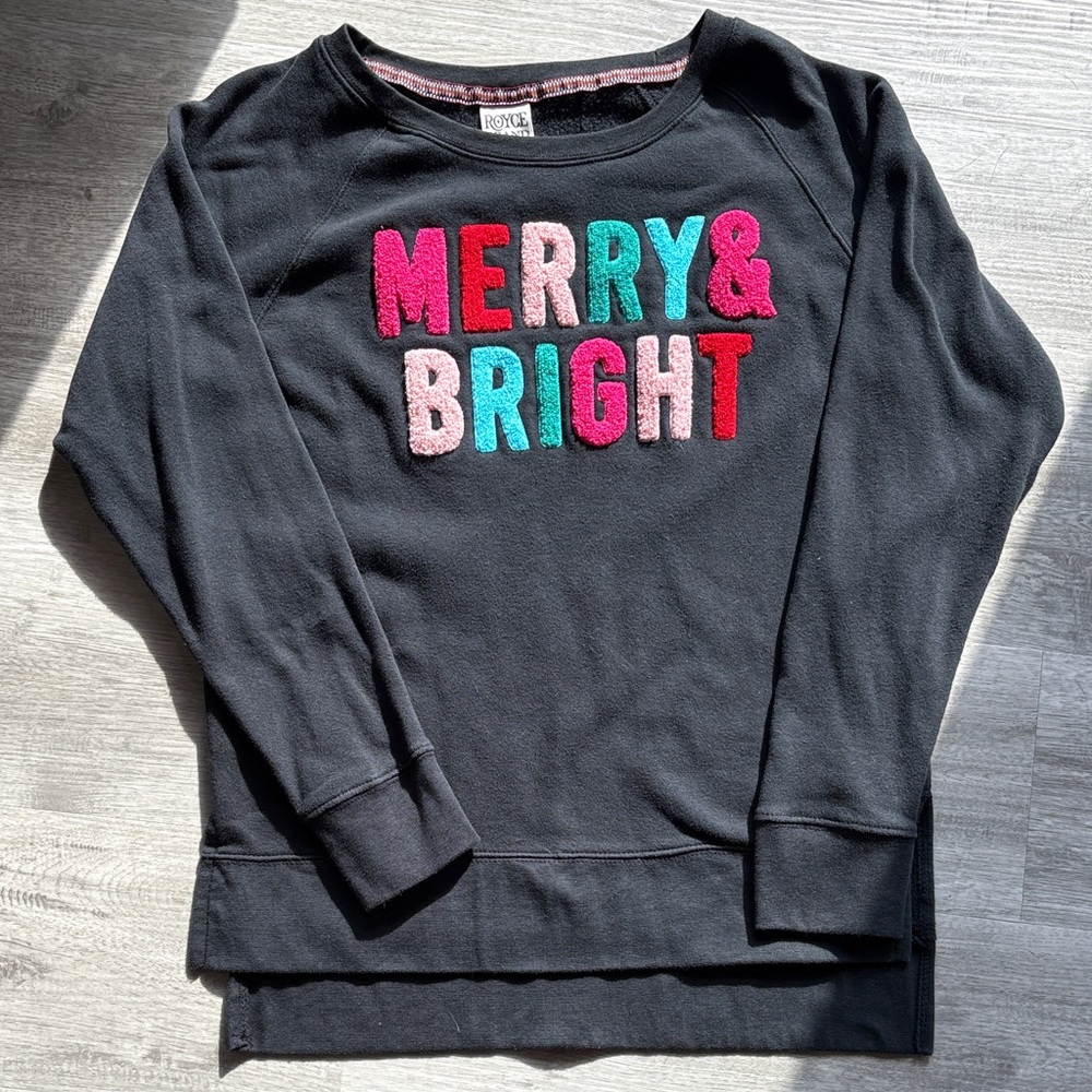 Merry & Bright Black Sweatshirt